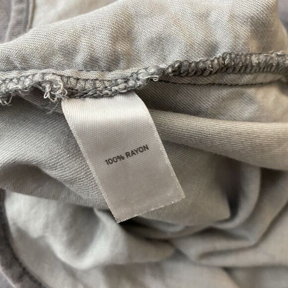 Rubbish Grey Gray Button Down Long Sleeve Shirt Size Small 100 % rayon - Picture 6 of 7